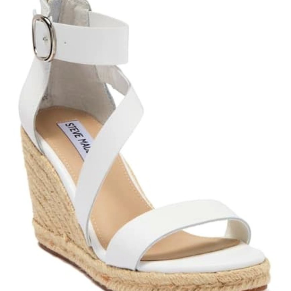 Lala Leather Espadrille Wedge Sandal